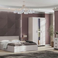 Спальный гарнитур МСП-1 (Ясень Анкор светлый) 1400 в Урае - uray.mebel24.online | фото