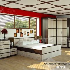 САКУРА Спальный гарнитур (модульная) венге/лоредо в Урае - uray.mebel24.online | фото 4