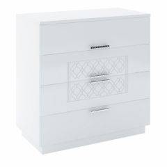 Спальный гарнитур Тиффани (БЕЛЫЙ ТЕКСТУРНЫЙ/БЕЛЫЙ) в Урае - uray.mebel24.online | фото 12