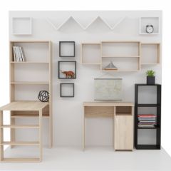 Стеллаж Элемент-1 (дуб сонома) в Урае - uray.mebel24.online | фото 4