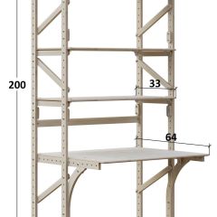 Стеллаж+стол Конструктор Арт.СRСт1-1 в Урае - uray.mebel24.online | фото 2