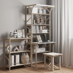 Стеллаж+стол со стойкой Конструктор Арт.СRСт2-1 в Урае - uray.mebel24.online | фото 6