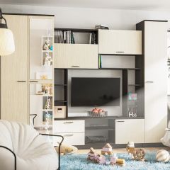 Стенка Марта 11 (Венге/Беленый дуб) в Урае - uray.mebel24.online | фото