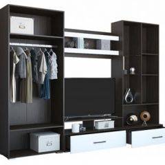 Стенка Ненси 1 (Венге/Белый глянец) в Урае - uray.mebel24.online | фото 4