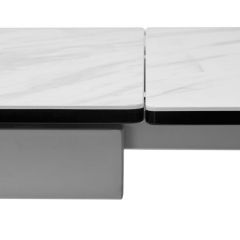 Стол BELLUNO 160 MARBLES KL-99 Белый мрамор матовый, итальянская керамика/ белый каркас, ®DISAUR в Урае - uray.mebel24.online | фото 7