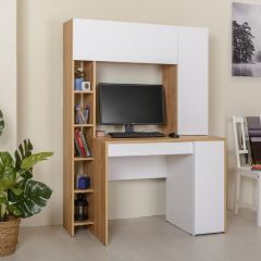 Стол компьютерный 12.71 Комфорт (Дуб Золотой CRAFT, Белая Аляска) в Урае - uray.mebel24.online | фото