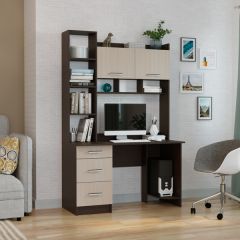 Стол компьютерный ПКС-5 Венге/Дуб белфорд в Урае - uray.mebel24.online | фото 1