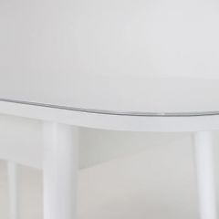 Стол раскладной со стеклом (опоры массив цилиндрический) "Хоста" в Урае - uray.mebel24.online | фото 6