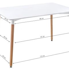 Стол деревянный Table 110х70х73 white / wood в Урае - uray.mebel24.online | фото 2