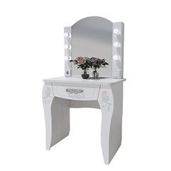 Стол туалетный Розалия №12 + ПОДСВЕТКА (лиственница белая, омела) в Урае - uray.mebel24.online | фото