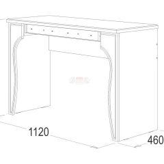 Стол туалетный + Зеркало навесное Ольга-12 (МДФ) в Урае - uray.mebel24.online | фото 5