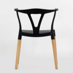Стул Barneo N-218 Wishbone интерьерный кухонный черный в Урае - uray.mebel24.online | фото 2