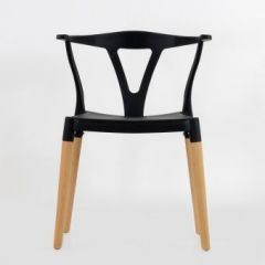 Стул Barneo N-218 Wishbone интерьерный кухонный черный в Урае - uray.mebel24.online | фото 3