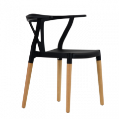 Стул Barneo N-218 Wishbone интерьерный кухонный черный в Урае - uray.mebel24.online | фото