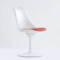 Стул Barneo N-8 Tulip style белый с красной подушкой в Урае - uray.mebel24.online | фото 3