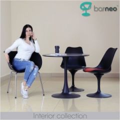 Стул Barneo N-8 Tulip style черный с черной подушкой в Урае - uray.mebel24.online | фото 4