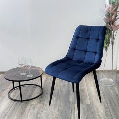 Стул CHIC BLUVEL-86 NAVY BLUE / черный каркас М-City в Урае - uray.mebel24.online | фото 5