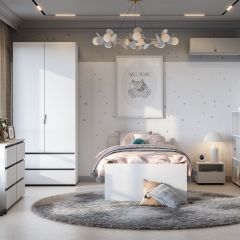 Токио Шкаф двухстворчатый с двумя ящиками в Урае - uray.mebel24.online | фото 3