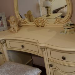 Туалетный стол + Зеркало Мона Лиза (крем) в Урае - uray.mebel24.online | фото 5
