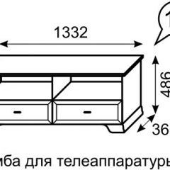 Тумба для телеаппаратуры Венеция 13 бодега в Урае - uray.mebel24.online | фото