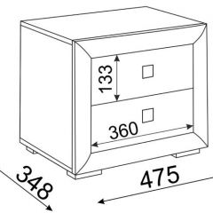 Тумба прикроватная Глэдис М30 (ЯШС/Белый) в Урае - uray.mebel24.online | фото 2