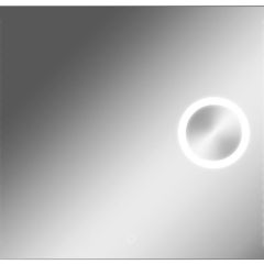 Зеркало Cosmo 100 alum (линза) с подсветкой Sansa (SCL1026Z) в Урае - uray.mebel24.online | фото 1