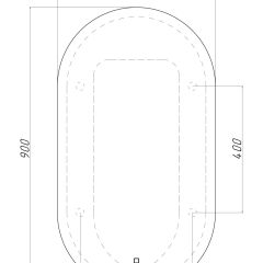 Зеркало Дакка 900х500 с подсветкой Домино (GL7037Z) в Урае - uray.mebel24.online | фото 8