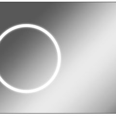 Зеркало Eclipse 100 black с подсветкой Sansa (SE1032Z) в Урае - uray.mebel24.online | фото 1