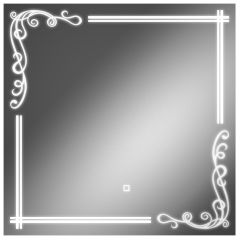 Зеркало Луандра 700х700 с подсветкой Домино (GL7035Z) в Урае - uray.mebel24.online | фото