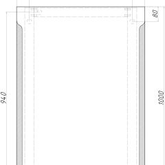 Зеркало Оттава 1000х700 с подсветкой Домино (GL7028Z) в Урае - uray.mebel24.online | фото 8