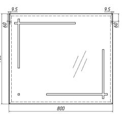 Зеркало Ray 80 black с подсветкой Sansa (SR1037Z) в Урае - uray.mebel24.online | фото 7