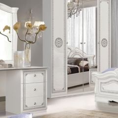 Зеркало в раме (12.150) Грация (белый/серебро) в Урае - uray.mebel24.online | фото 2