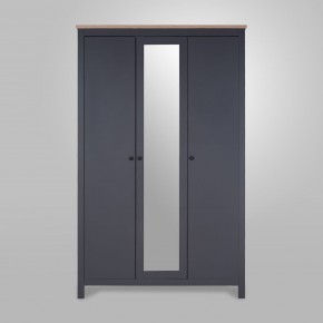 2.08.01.040.15 САГА шкаф 3 двери с зеркалом серый/ясень в Урае - uray.mebel24.online | фото 2