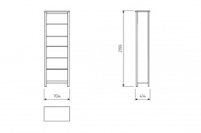 2.08.07.110.6 САГА стеллаж 70 темно-бирюзовый RU в Урае - uray.mebel24.online | фото