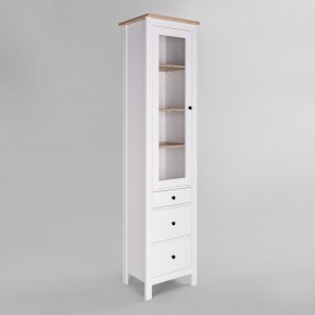 2.08.07.120.14 САГА шкаф с витриной 50 белый/ясень RU в Урае - uray.mebel24.online | фото