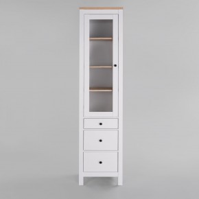 2.08.07.120.14 САГА шкаф с витриной 50 белый/ясень RU в Урае - uray.mebel24.online | фото 2