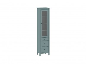 2.08.07.120.6 САГА шкаф с витриной 50 темно-бирюзовый RU в Урае - uray.mebel24.online | фото