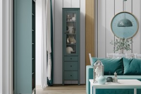 2.08.07.120.6 САГА шкаф с витриной 50 темно-бирюзовый RU в Урае - uray.mebel24.online | фото 4