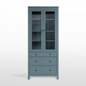 2.08.07.130.6 САГА шкаф с витриной 90 темно-бирюзовый RU в Урае - uray.mebel24.online | фото 2