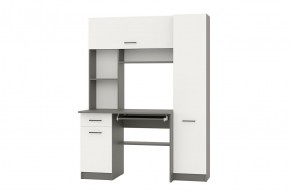 АЛЬФА Стол рабочий (графит/белый) в Урае - uray.mebel24.online | фото 1