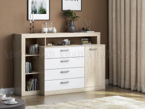 Ангара Комод (Белый глянец/Сонома) в Урае - uray.mebel24.online | фото 2