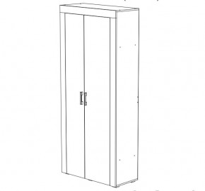 Ангара Шкаф 2-х створчатый (Графит/дуб юкон) в Урае - uray.mebel24.online | фото