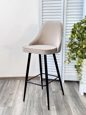 Барный стул NEPAL-BAR БЕЖЕВЫЙ #5, велюр/ черный каркас (H=78cm) М-City в Урае - uray.mebel24.online | фото 6