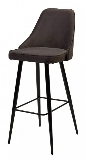 Барный стул NEPAL-BAR ГРАФИТ #14, велюр/ черный каркас (H=78cm) М-City в Урае - uray.mebel24.online | фото 1