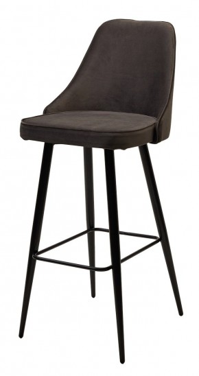 Барный стул NEPAL-BAR ГРАФИТ #14, велюр/ черный каркас (H=78cm) М-City в Урае - uray.mebel24.online | фото 4