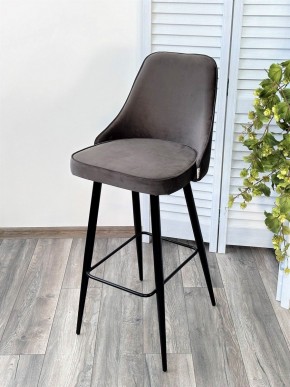 Барный стул NEPAL-BAR ГРАФИТ #14, велюр/ черный каркас (H=78cm) М-City в Урае - uray.mebel24.online | фото 5