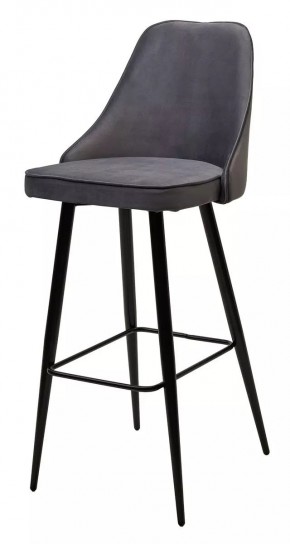 Барный стул NEPAL-BAR СЕРЫЙ #27, велюр/ черный каркас (H=78cm) М-City в Урае - uray.mebel24.online | фото 1