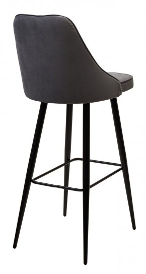 Барный стул NEPAL-BAR СЕРЫЙ #27, велюр/ черный каркас (H=78cm) М-City в Урае - uray.mebel24.online | фото 3