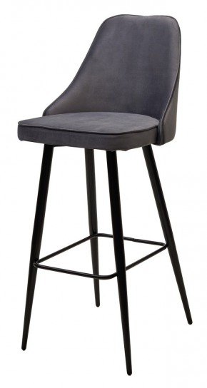 Барный стул NEPAL-BAR СЕРЫЙ #27, велюр/ черный каркас (H=78cm) М-City в Урае - uray.mebel24.online | фото 4