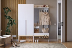 БАСКО Прихожая К1 (белое дерево) в Урае - uray.mebel24.online | фото